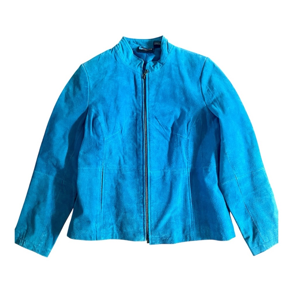 Relativity Vibrant Blue Leather Jacket